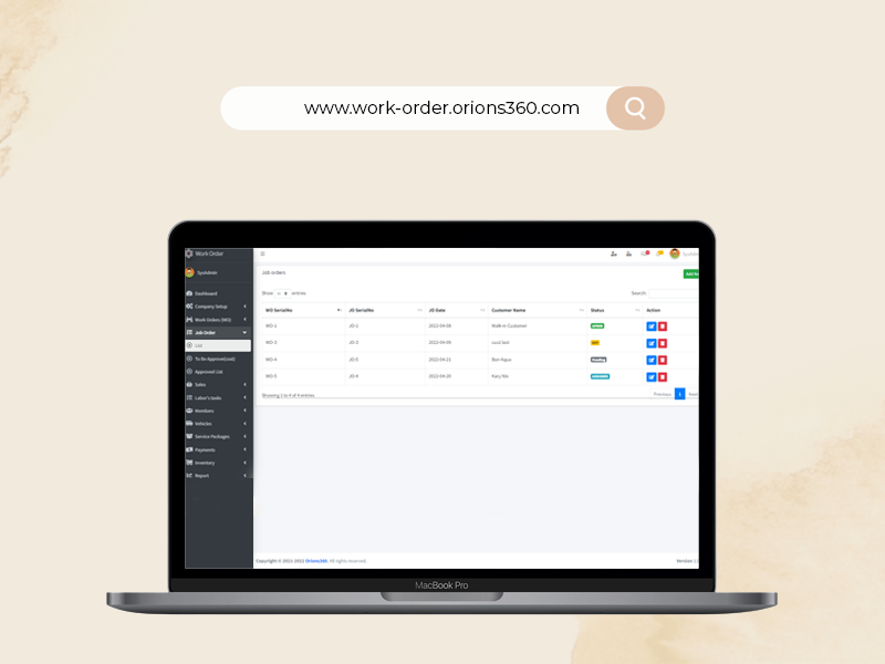 Work Order Management System
